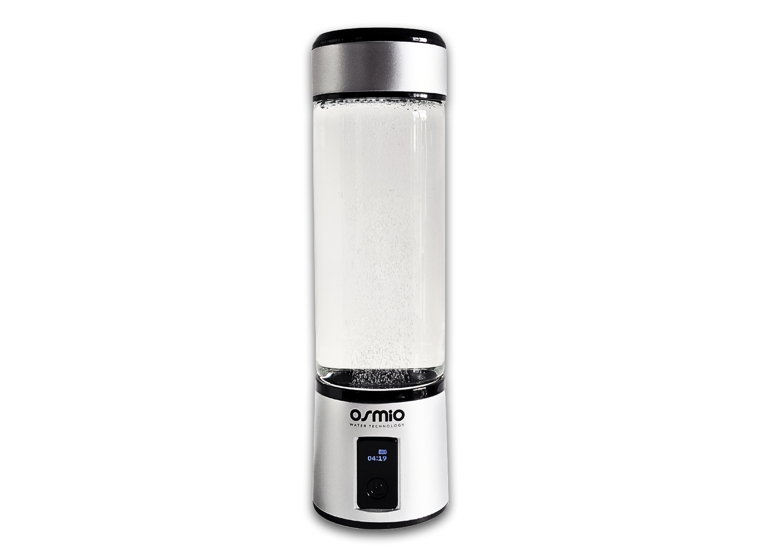 Osmio Duo 2.0 Hydrogen Water Bottle 400ml In Silver